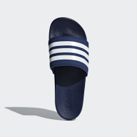 adidas Adilette Cloudfoam Plus Stripes Badslippers Donkerblauw Wit