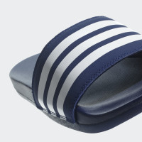 adidas Adilette Cloudfoam Plus Stripes Badslippers Donkerblauw Wit