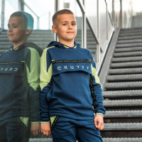 Cruyff Split Trainingspak Kids Donkerblauw Geel