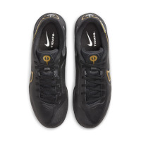 Nike Tiempo Legend 9 Pro React Chaussures de Foot en Salle (IC) Noir Gris Foncé Or