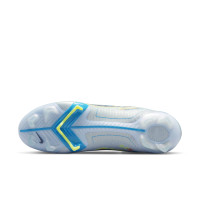 Nike Mercurial Superfly 8 Elite Gazon Naturel Chaussures de Foot (FG) Gris Bleu Foncé Jaune