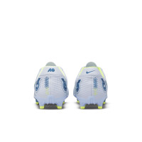 Nike Mercurial Vapor 14 Academy Gazon Naturel Gazon Artificiel Turf Chaussures de Foot (MG) Gris Bleu Foncé Jaune