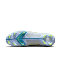 Nike Mercurial Vapor 14 Pro Gazon Naturel Chaussures de Foot (FG) Gris Bleu Vif Jaune