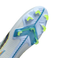 Nike Mercurial Vapor 14 Pro Gazon Naturel Chaussures de Foot (FG) Gris Bleu Vif Jaune
