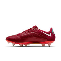 Nike Tiempo Legend 9 Elite Crampons Vissés Chaussures de Foot (SG) Anti-Clog Rouge Blanc Rose