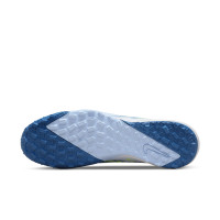 Nike Mercurial Vapor 14 Academy Turf Chaussures de Foot (TF) Gris Bleu Foncé Jaune