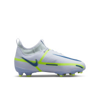 Nike Phantom GT2 Academy Dynamic Fit Gras / Kunstgras Voetbalschoenen (MG) Kids Grijs Donkerblauw