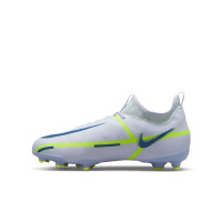 Nike Phantom GT2 Academy Dynamic Fit Gazon Naturel Gazon Artificiel Chaussures de Foot (MG) Enfants Gris Bleu Foncé