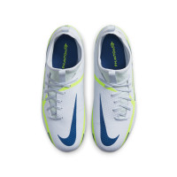 Nike Phantom GT2 Academy Dynamic Fit Gras / Kunstgras Voetbalschoenen (MG) Kids Grijs Donkerblauw