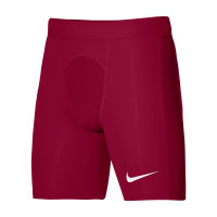 Nike Pro Dri-Fit Strike Short Collant Rouge Foncé Blanc