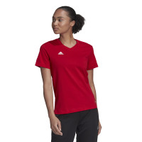 adidas Entrada 22 T-Shirt Dames Rood Wit