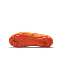 Nike Phantom GT 2 Academy Gazon Naturel Gazon Artificiel Chaussures de Foot (MG) Enfants Orange Rouge Noir