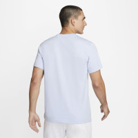 Nike NSW Icon Futura T-Shirt Bleu Clair Blanc