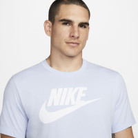 Nike NSW Icon Futura T-Shirt Bleu Clair Blanc