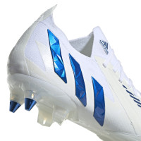 adidas Predator Edge.1 Low Crampons Vissés Chaussures de Foot (SG) Blanc Bleu Blanc