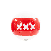 Ajax Mini Bal Logo Wit Rood Wit