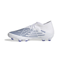 adidas Predator Edge.2 Gras Voetbalschoenen (FG) Wit Blauw Wit