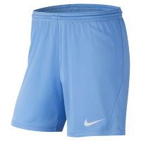 Nike PARK III Short d'Entraînement Dri-Fit Femme Bleu clair Blanc