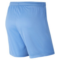Nike PARK III Short d'Entraînement Dri-Fit Femme Bleu clair Blanc