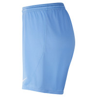 Nike PARK III Short d'Entraînement Dri-Fit Femme Bleu clair Blanc