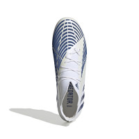 adidas Predator Edge.1 Gazon Naturel Chaussures de Foot (FG) Blanc Bleu Blanc
