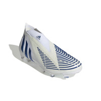 adidas Predator Edge+ Gras Voetbalschoenen (FG) Wit Blauw Wit