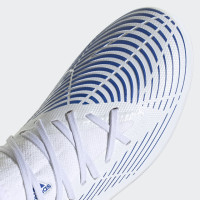 adidas Predator Edge.3 Gazon Naturel Chaussures de Foot (FG) Blanc Bleu Blanc