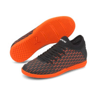 PUMA FUTURE 6.4 Zaalvoetbalschoenen (IC) Kids Zwart Wit Oranje