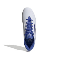 adidas X Speedflow.4 Gras / Kunstgras Voetbalschoenen (FxG) Wit Blauw