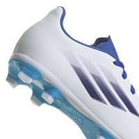 adidas X Speedflow.4 Gazon Naturel Gazon Artificiel Chaussures de Foot (FxG) Enfants Blanc Bleu