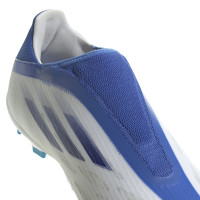 adidas X Speedflow.3 Veterloze Gras Voetbalschoenen (FG) Wit Blauw