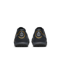 Nike Tiempo Legend 9 Pro React Turf Chaussures de football (TF) Noir Gris Foncé Or
