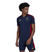 adidas Ajax Trainingsshirt 2022-2023 Donkerblauw Donkerrood Goud