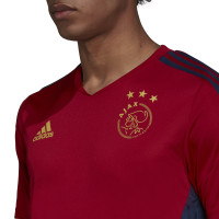 adidas Ajax Trainingsshirt 2022-2023 Donkerrood Donkerblauw Goud