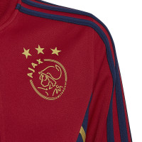 adidas Ajax Veste d'Entraînement 2022-2023 Rouge Foncé Bleu Foncé Doré