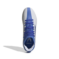 adidas X Speedflow.3 Gazon Naturel Chaussures de Foot (FG) Enfants Blanc Bleu
