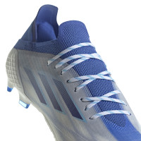 adidas X Speedflow.1 Gazon Naturel Chaussures de Foot (FG) Blanc Bleu