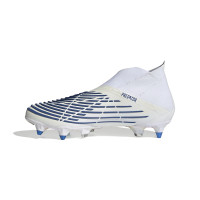 adidas Predator Edge+ IJzeren Nop Voetbalschoenen (SG) Wit Blauw Wit