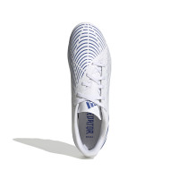 adidas Predator Edge.4 Gazon Naturel Gazon Artificiel Chaussures de Foot (FxG) Blanc Bleu Blanc