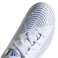 adidas Predator Edge.4 Gazon Naturel Gazon Artificiel Chaussures de Foot (FxG) Enfants Blanc Bleu Blanc