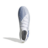 adidas Predator Edge.3 Gras / Kunstgras Voetbalschoenen (MG) Wit Blauw Wit