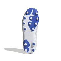 adidas Predator Edge.3 Gazon Naturel Gazon Artificiel Chaussures de Foot (MG) Enfants Blanc Bleu Blanc