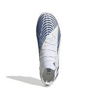 adidas Predator Edge.1 Low Gazon Naturel Chaussures de Foot (FG) Blanc Bleu Blanc