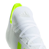 adidas X 18.3 FG Voetbalschoenen Wit Geel Wit