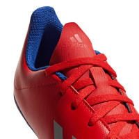 adidas X 18.4 FxG Voetbalschoenen Kids Rood Zilver Blauw