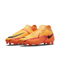 Nike Phantom GT 2 Academy DF Chaussures de football en gazon/gazon synthétique Orange Rouge Noir