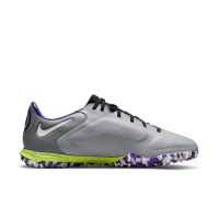 Nike Tiempo Legend 9 Pro React Turf Chaussures de football (TF) Gris clair Blanc