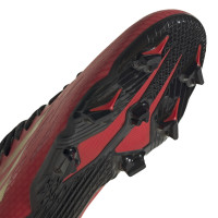 adidas X Speedflow.3 Gazon Naturel Chaussures de Foot (FG) Rouge Noir Or