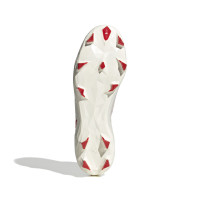 adidas Predator Edge.3 Gazon Naturel Chaussures de Foot (FG) Blanc Rouge
