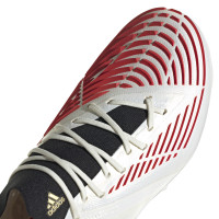adidas Predator Edge.1 Low Gazon Naturel Chaussures de Foot (FG) Blanc Rouge Noir Or